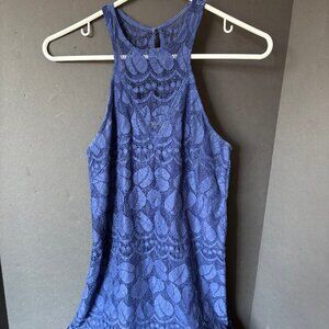 Lace Shift Dress Navy Francescas XSmall Sleeveless
